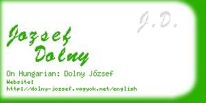 jozsef dolny business card